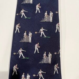 Tennis-themed Navy Blue Tie